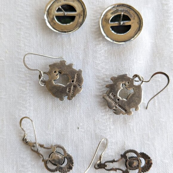 Barse Sterling Pendant on Chunky Stone Necklace-Choice of Sterling Earrings - Picture 11 of 14